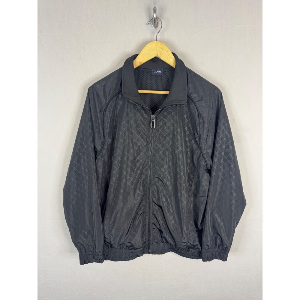 Joop! Mens JJ-26Shawn Black Monogram Zip Up Track Jacket Size S 10014859